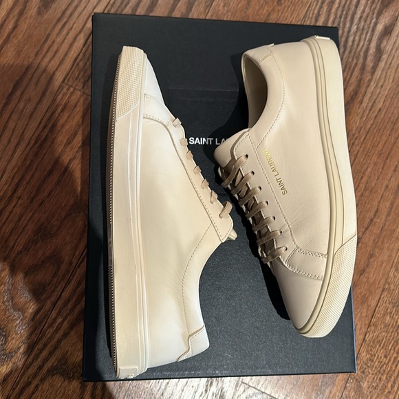 Saint Laurent YSL Andy low top sneakers size 37 tan - Picture 7 of 12